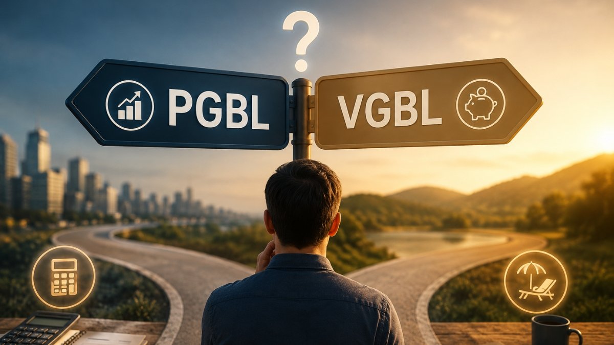 Pessoa escolhendo entre PGBL e VGBL para investir em previdência privada